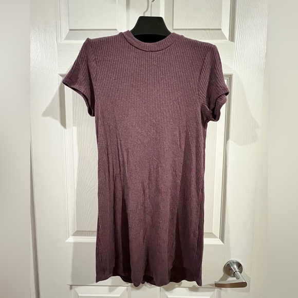 Garage Flowy Maroon T-shirt Dress - Picture 1 of 4